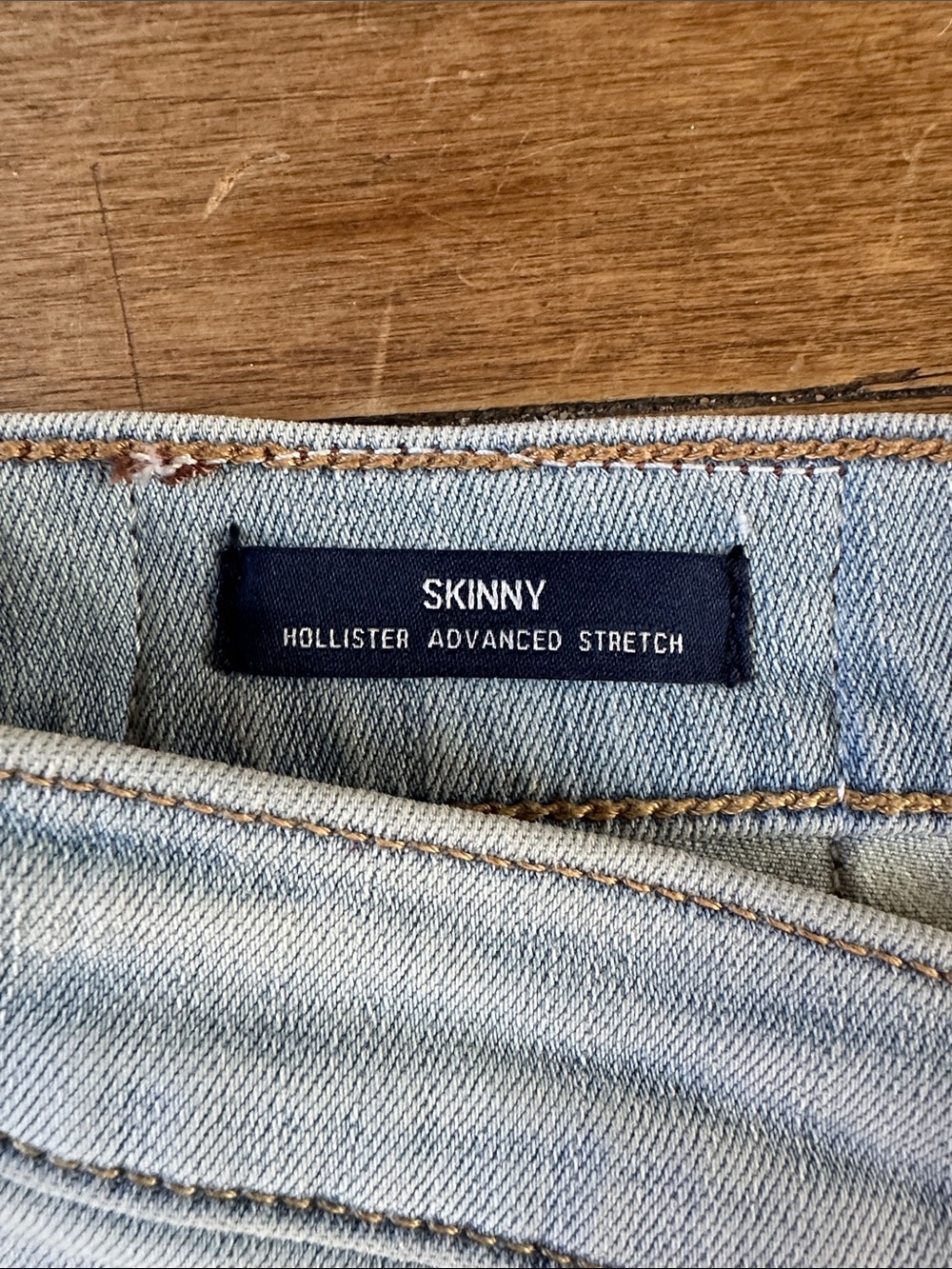 Hollister Light Blue Distressed Boyfriend Jeans - Picture 6 of 10
